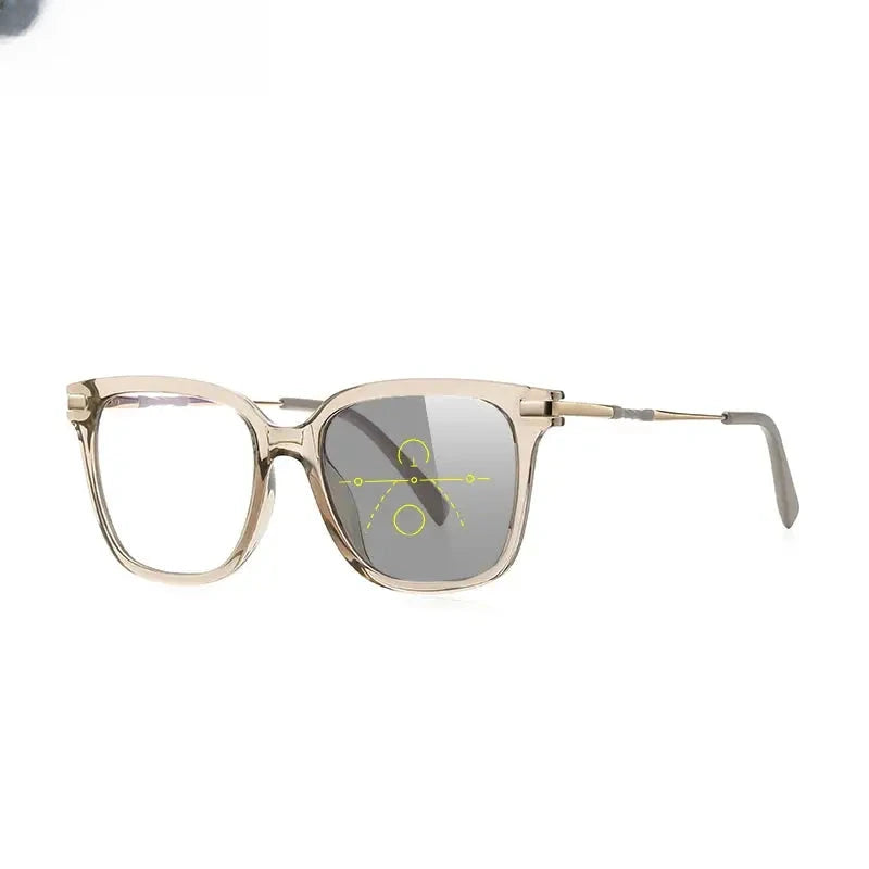 Women's Square Full Rim Titanium Reading Glasses 2129 — view 11 | Rx Spectacle