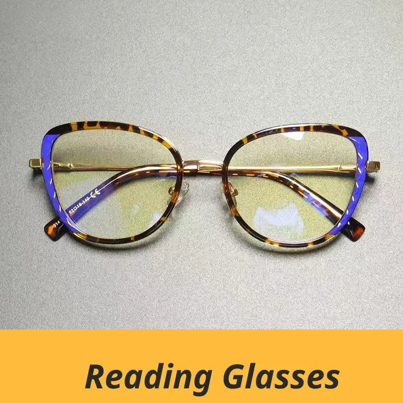 Women's Butterfly Full Rim Titanium Reading Glasses G3147 — view 1 | Rx Spectacle