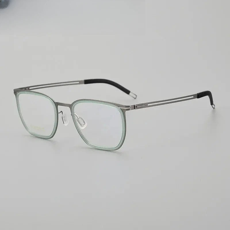 Women's Square Full Rim Titanium Prescription Glasses 88814 — view 4 | Rx Spectacle