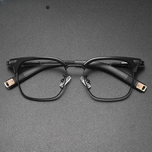 Square Full Rim Titanium Reading Glasses 19107 — view 1 | Rx Spectacle