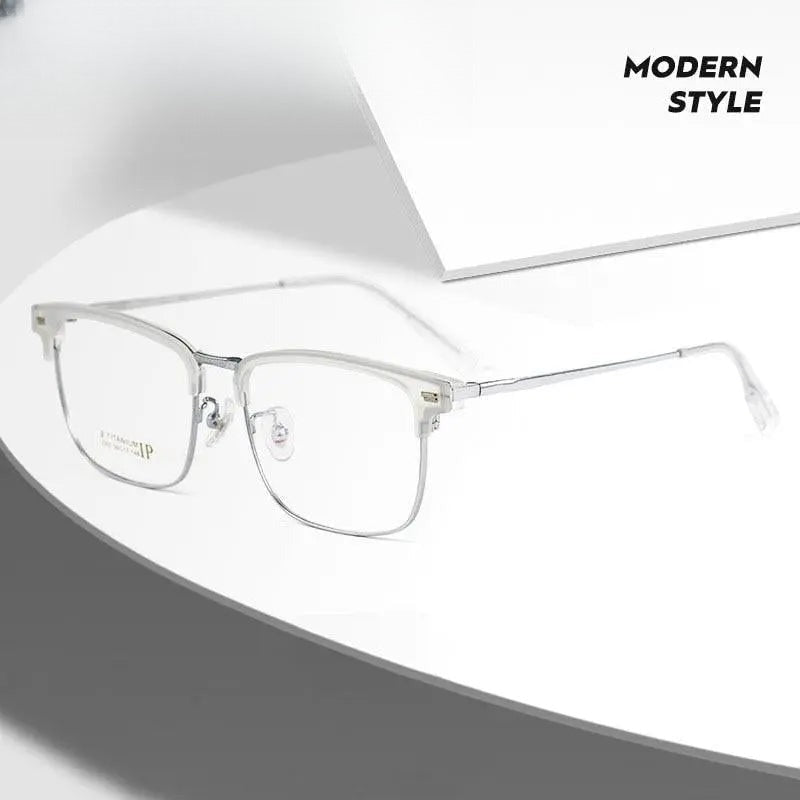 Men's Square Full Rim Titanium Prescription Glasses 2322BJ — view 1 | Rx Spectacle