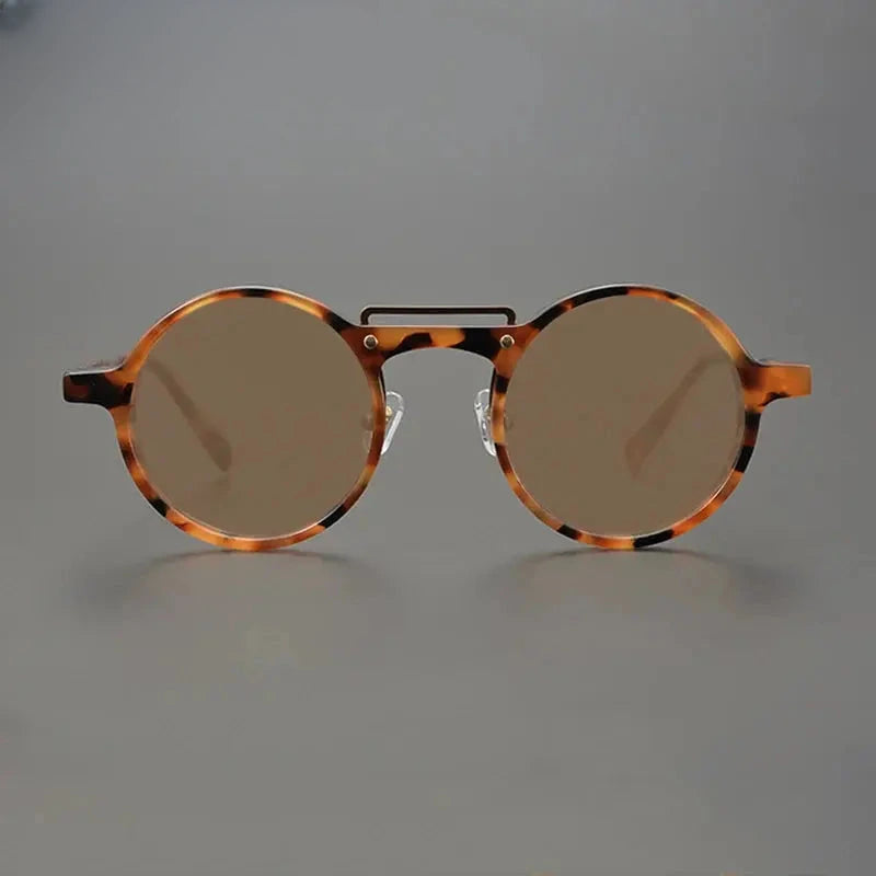 Unisex Round Full Rim Acetate Prescription Glasses Mo11 — view 2 | Rx Spectacle