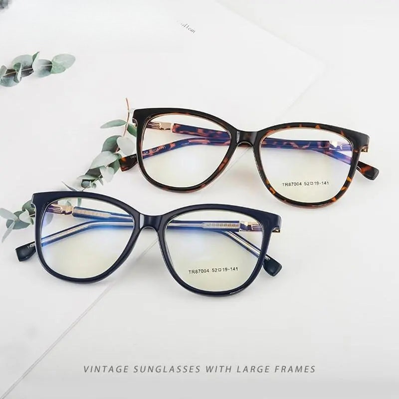 Women's Square Full Rim Titanium Prescription Glasses 87004 — view 12 | Rx Spectacle