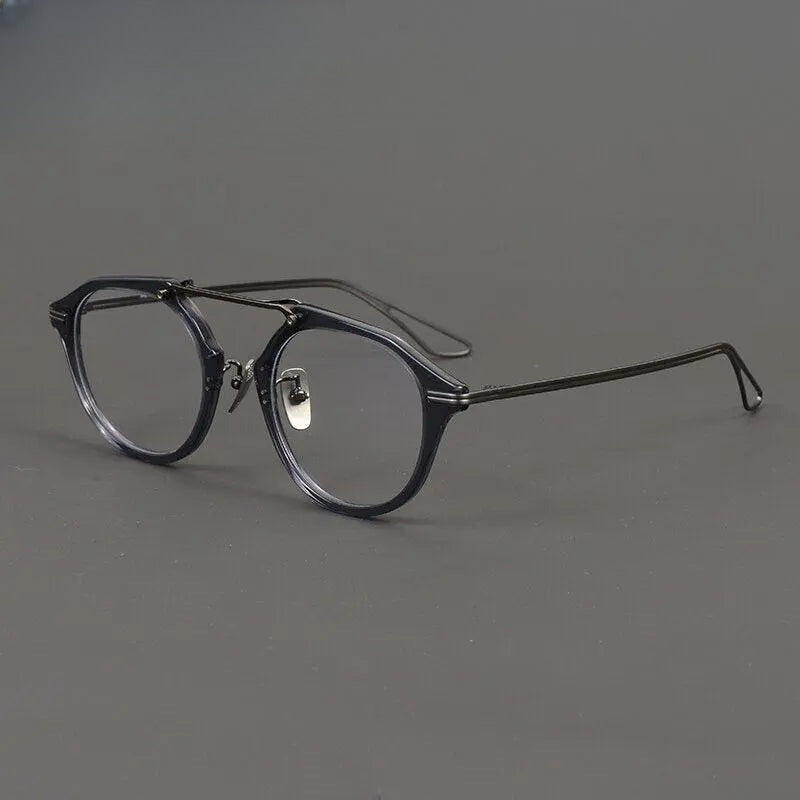 Unisex Irregular Full Rim Titanium Prescription Glasses Gxyj874 — view 2 | Rx Spectacle