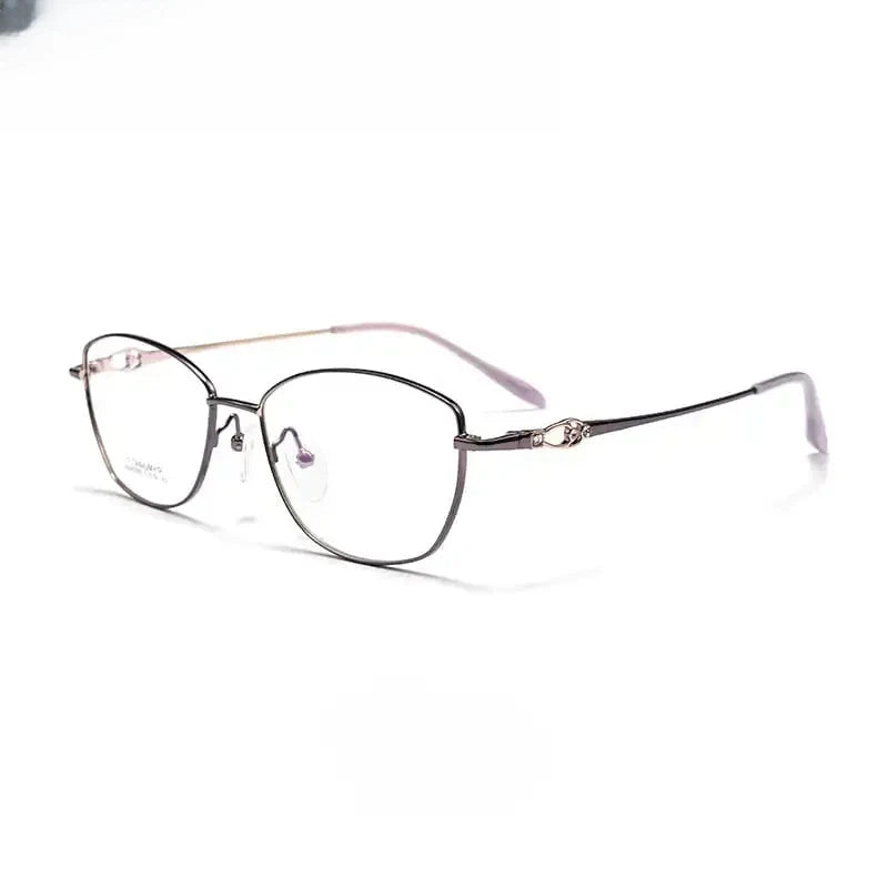 Women's Cat Eye Full Rim Titanium Prescription Glasses 43002 — view 1 | Rx Spectacle