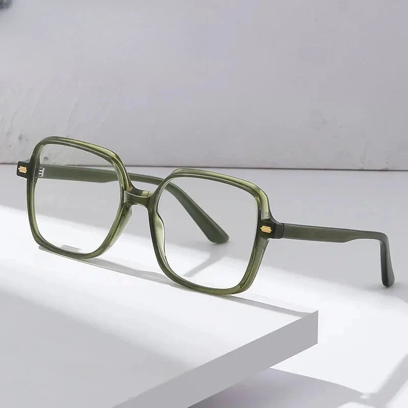 Women's Square Full Rim Acetate Prescription Glasses C907 — view 1 | Rx Spectacle