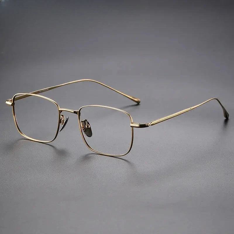Unisex Square Full Rim Titanium Prescription Glasses 618133 — view 3 | Rx Spectacle