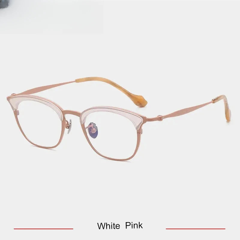 Women's Oval Full Rim Titanium Prescription Glasses — view 3 | Rx Spectacle