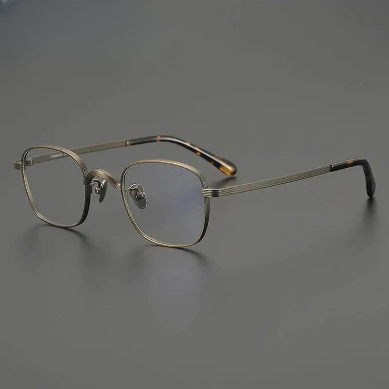 Women's Square Full Rim Titanium Prescription Glasses G2117 — view 5 | Rx Spectacle