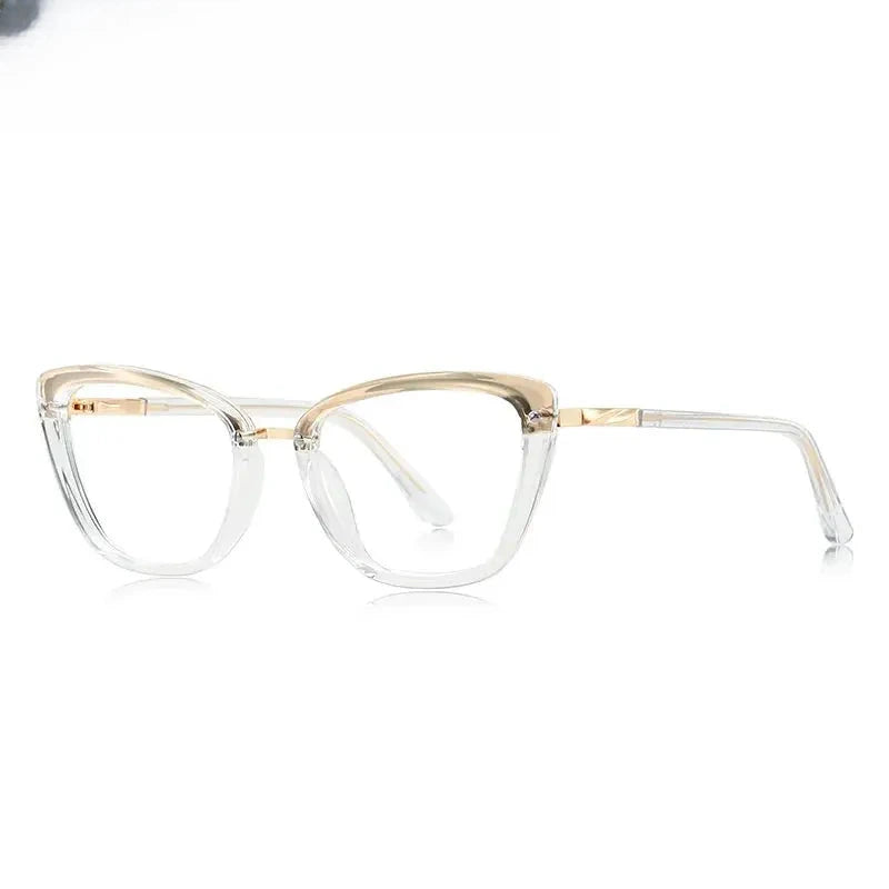 Women's Cat Eye Full Rim Titanium Prescription Glasses 62220 — view 4 | Rx Spectacle