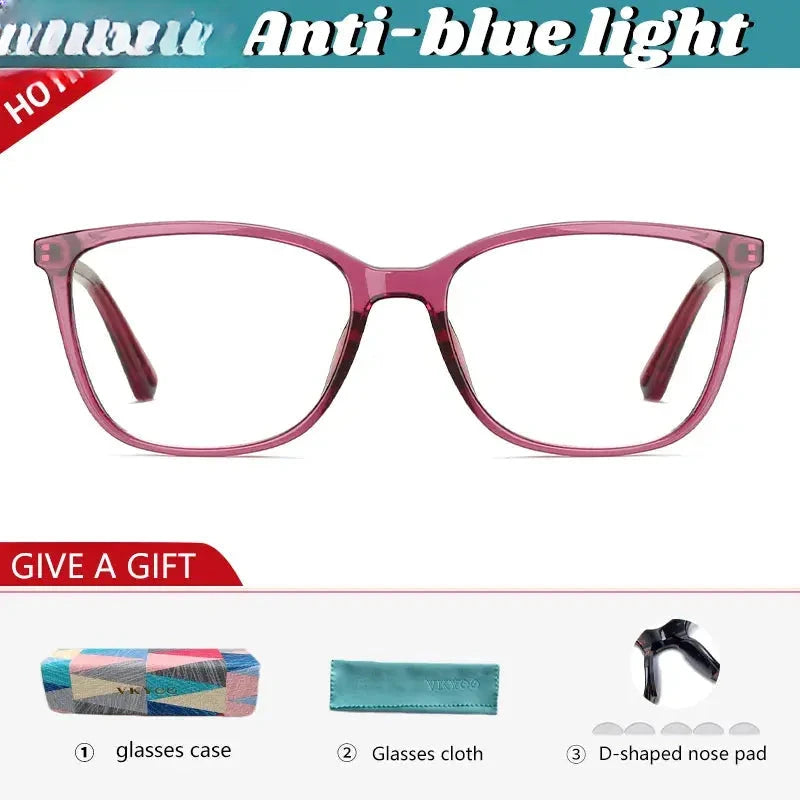 Women's Square Full Rim TR90 Reading Glasses 2057 — view 10 | Rx Spectacle