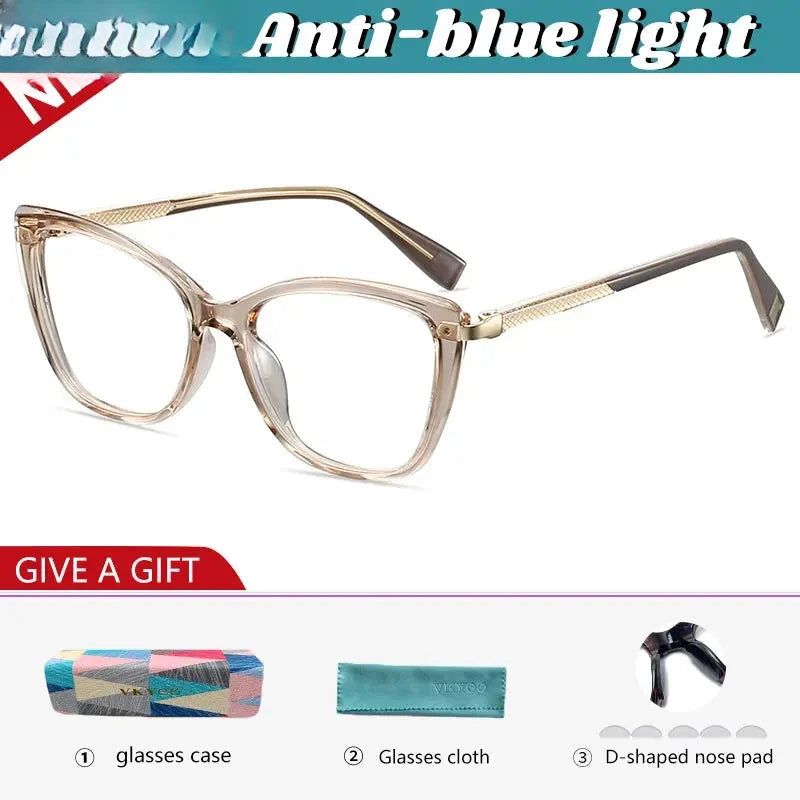 Women's Butterfly Full Rim TR90 Reading Glasses 582007 — view 3 | Rx Spectacle