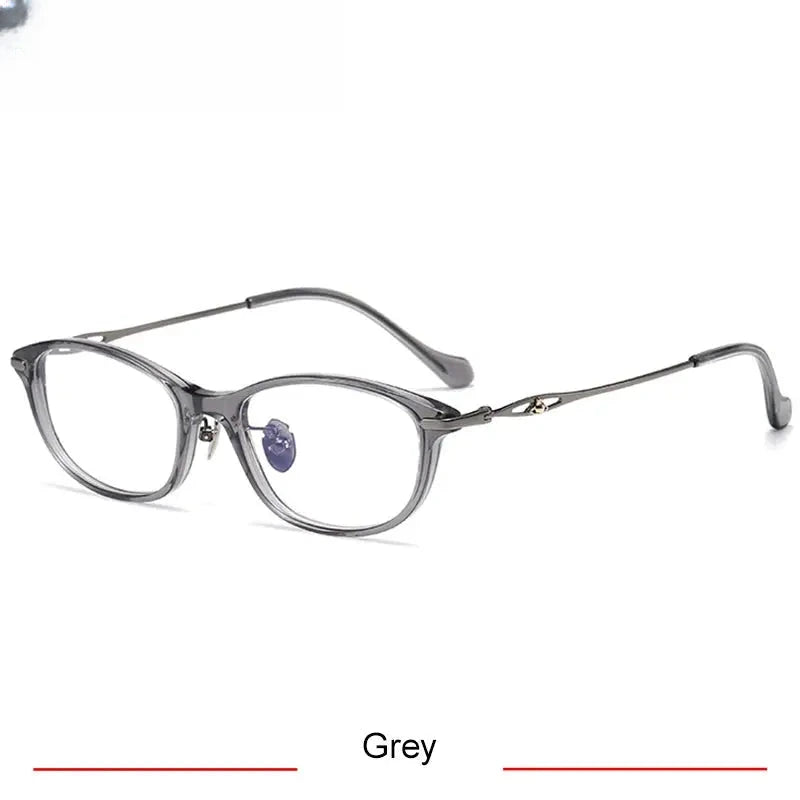 Unisex Oval Full Rim Titanium Prescription Glasses 316891 — view 5 | Rx Spectacle