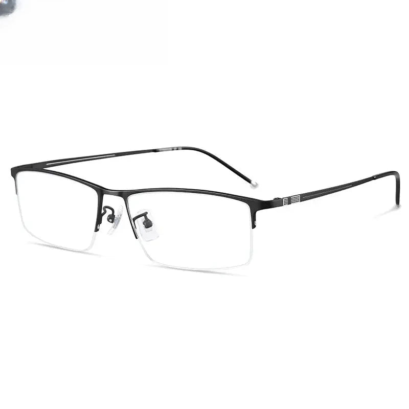 Men's Browline Semi-Rimless Titanium Prescription Glasses 99070 — view 5 | Rx Spectacle