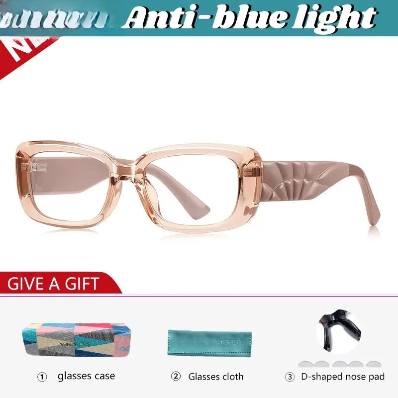 Women's Rectangular Full Rim Titanium Reading Glasses 512251 — view 8 | Rx Spectacle