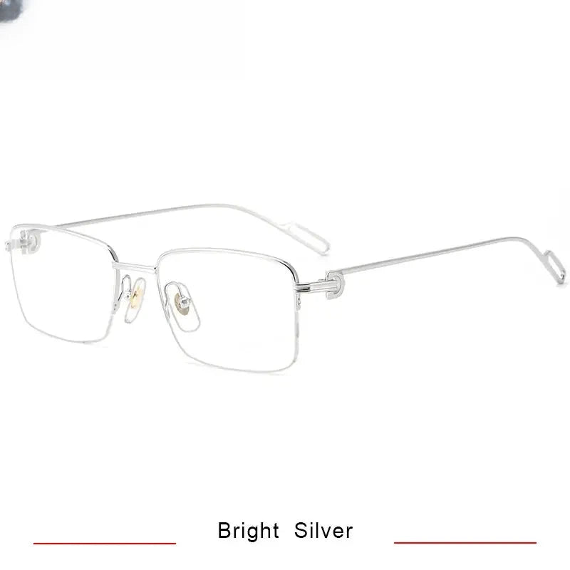 Women's Polygon Semi-Rimless Titanium Prescription Glasses 420218 — view 3 | Rx Spectacle