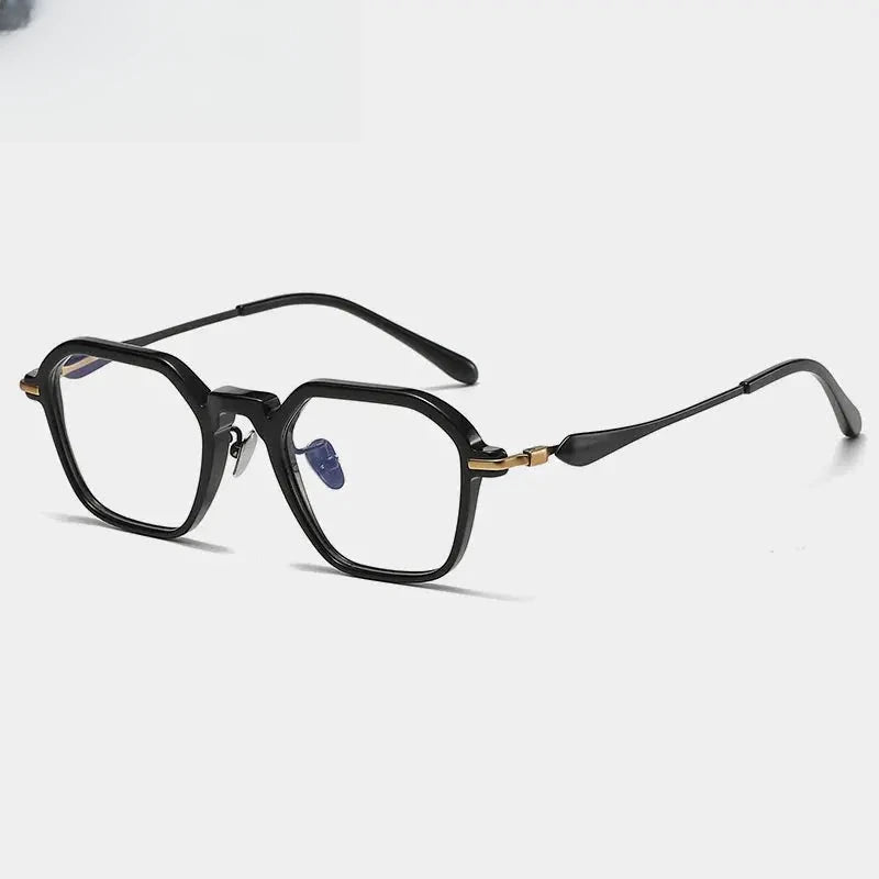 Unisex Polygon Full Rim Titanium Prescription Glasses 36065 — view 6 | Rx Spectacle