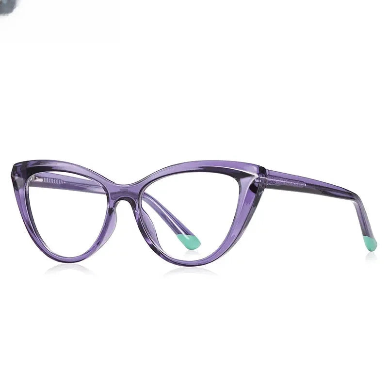 Women's Cat Eye Full Rim Reading Glasses Pfd2152 — view 10 | Rx Spectacle