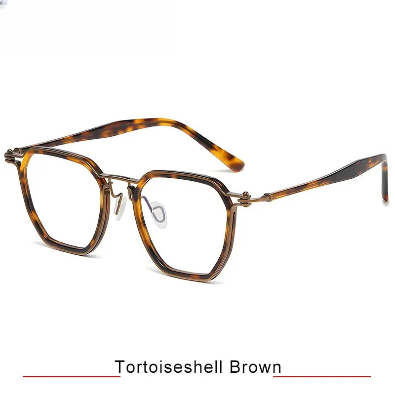 Men's Polygon Full Rim Titanium Prescription Glasses 315867 — view 4 | Rx Spectacle
