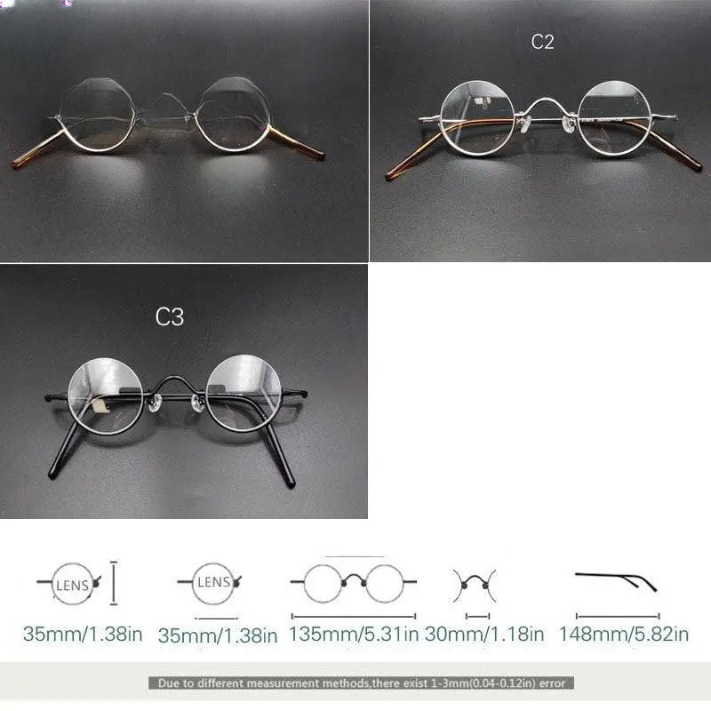 Unisex Round Semi-Rimless Alloy Reading Glasses — view 8 | Rx Spectacle
