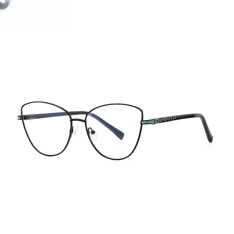 Women's Cat Eye Full Rim Alloy Reading Glasses 3067 — view 11 | Rx Spectacle