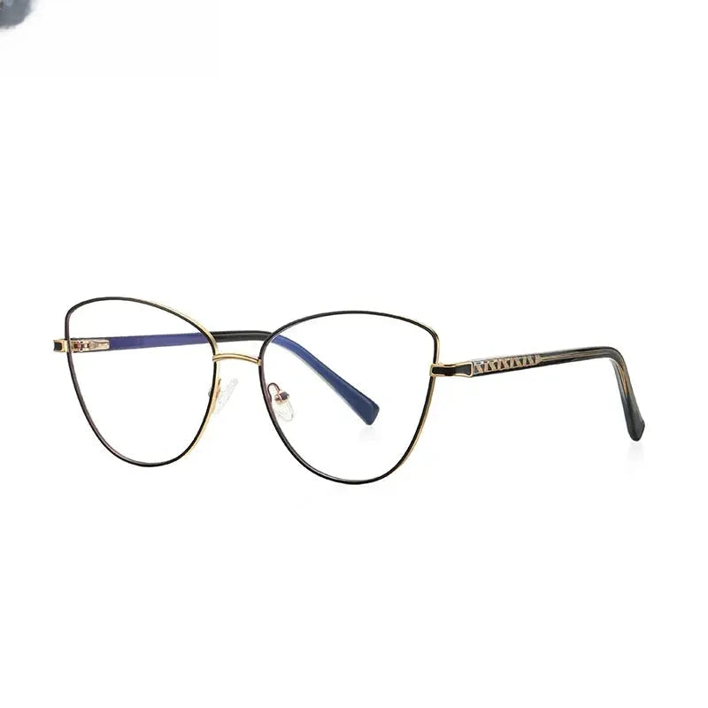Women's Cat Eye Full Rim Alloy Reading Glasses 3067 — view 7 | Rx Spectacle