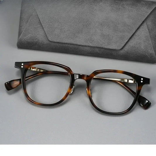 Unisex Square Full Rim Titanium Prescription Glasses 78150 — view 1 | Rx Spectacle