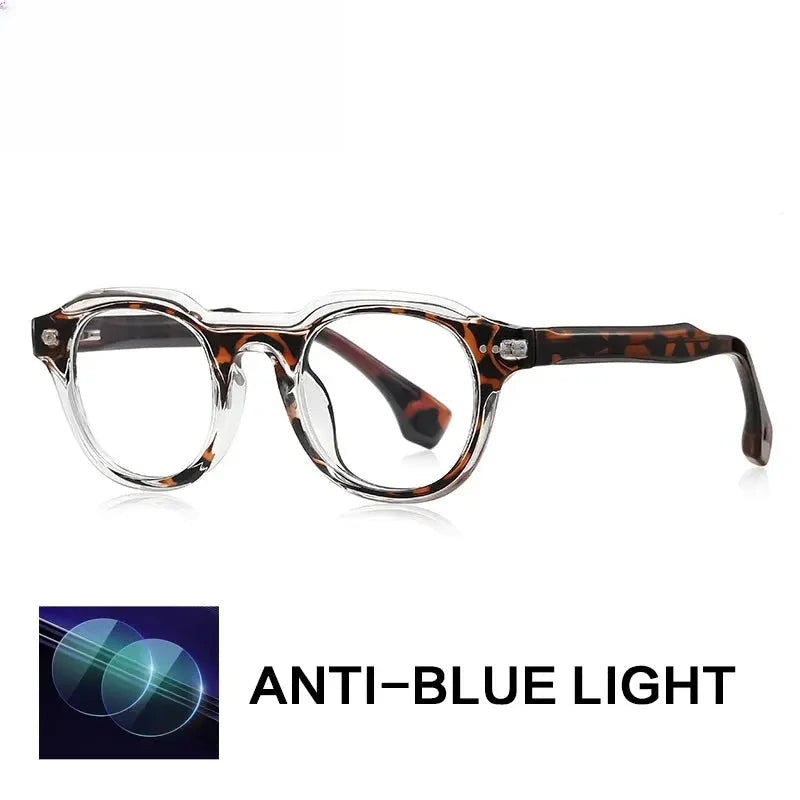Unisex Oval Full Rim Titanium Prescription Glasses 776088 — view 6 | Rx Spectacle