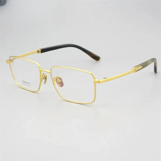 Men's Square Full Rim Titanium Prescription Glasses 792371 — view 1 | Rx Spectacle