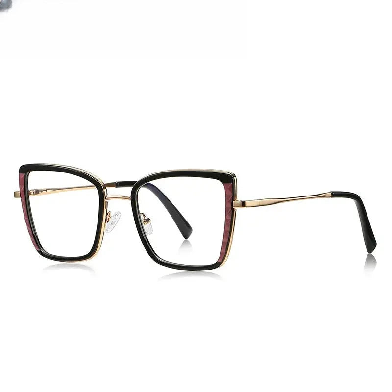 Women's Square Full Rim Titanium Prescription Glasses 31464 — view 4 | Rx Spectacle