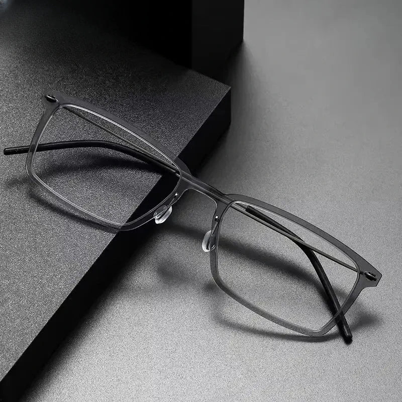 Unisex Square Full Rim Titanium Prescription Glasses 396528 — view 1 | Rx Spectacle
