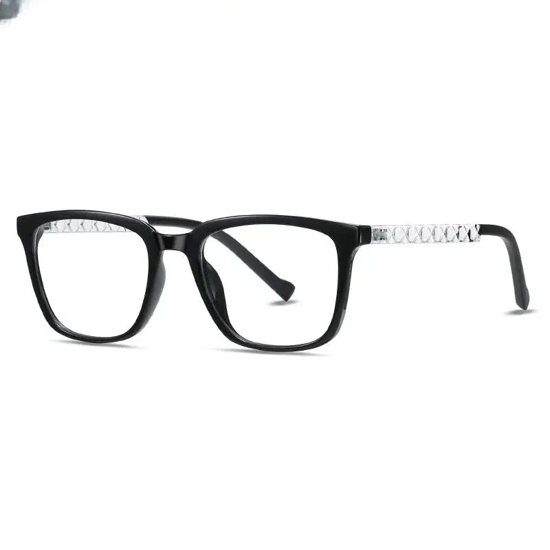 Unisex Square Full Rim Titanium Prescription Glasses 474017 — view 5 | Rx Spectacle