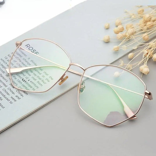 Women's Irregular Full Rim Titanium Prescription Glasses 8302 — view 1 | Rx Spectacle