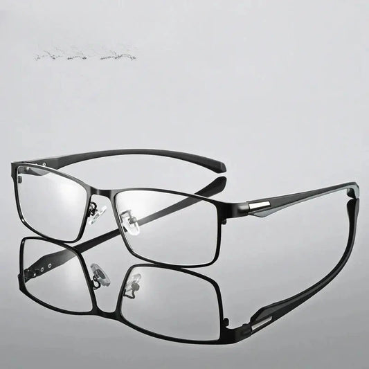 Men's Square Full Rim Alloy Reading Glasses 66071 — view 1 | Rx Spectacle