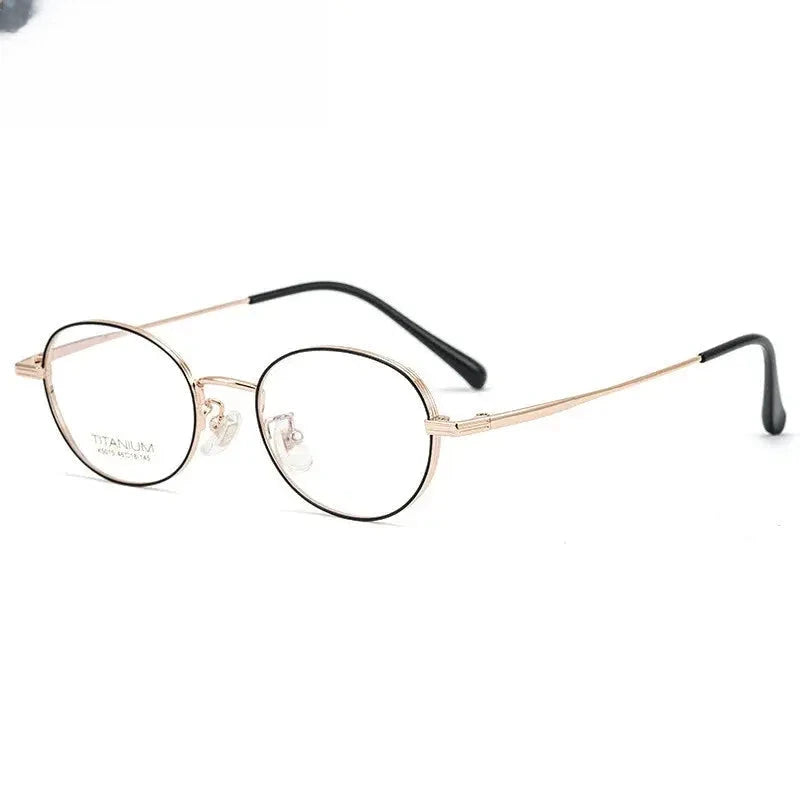 Unisex Round Full Rim Titanium Prescription Glasses 5015 — view 7 | Rx Spectacle