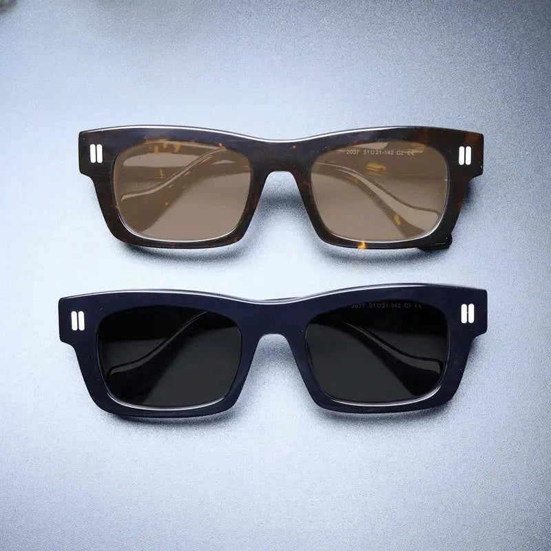 Unisex Square Full Rim Acetate Prescription Glasses M004 — view 4 | Rx Spectacle