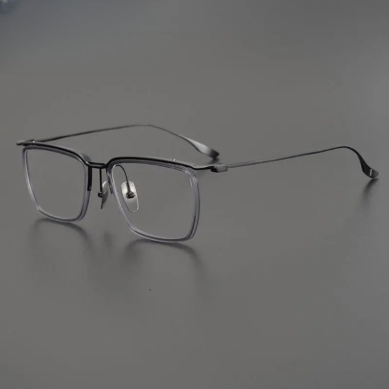 Unisex Square Full Rim Titanium Prescription Glasses Gxyj896 — view 7 | Rx Spectacle