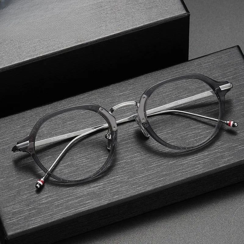 Unisex Polygon Full Rim Titanium Prescription Glasses Tbx421 — view 1 | Rx Spectacle