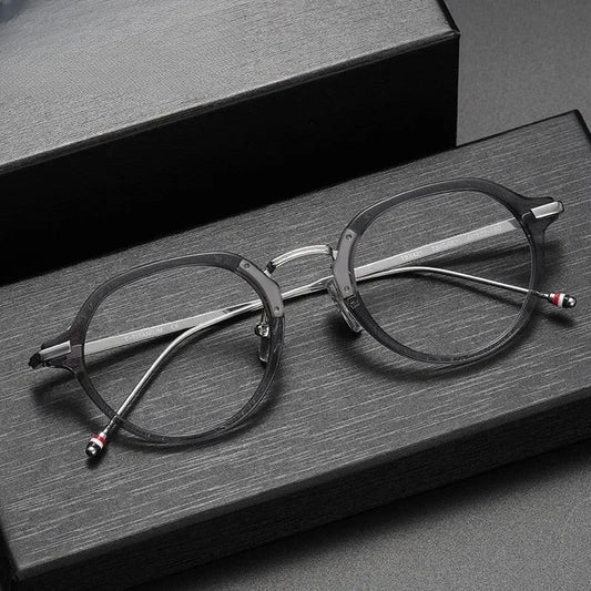Unisex Polygon Full Rim Titanium Prescription Glasses Tbx421 — view 1 | Rx Spectacle