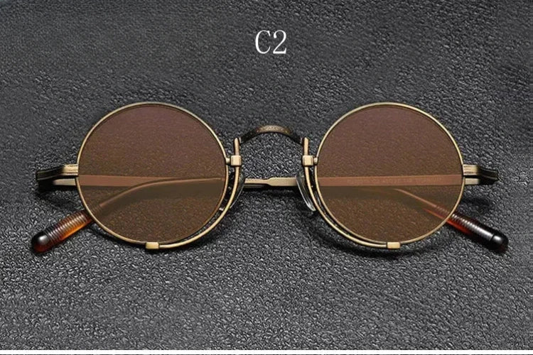 Unisex Round Full Rim Titanium Prescription Glasses 5919 — view 9 | Rx Spectacle