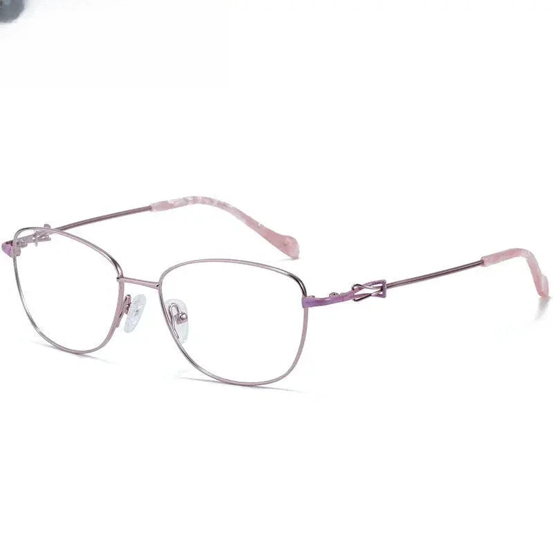 Women's Cat Eye Full Rim Titanium Prescription Glasses 8104 — view 3 | Rx Spectacle