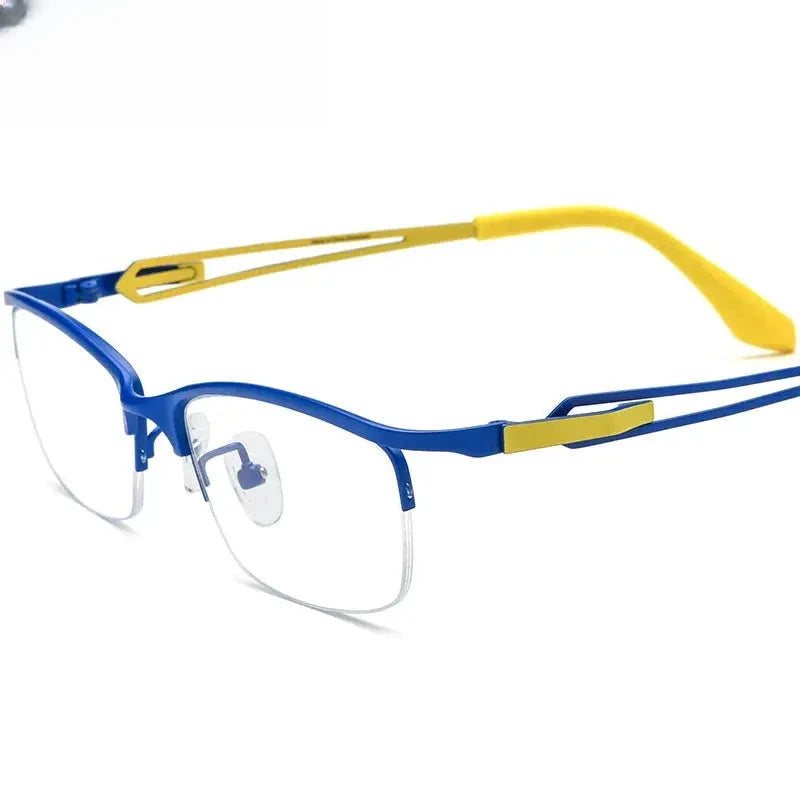 Women's Browline Semi-Rimless Titanium Prescription Glasses 185867 — view 2 | Rx Spectacle