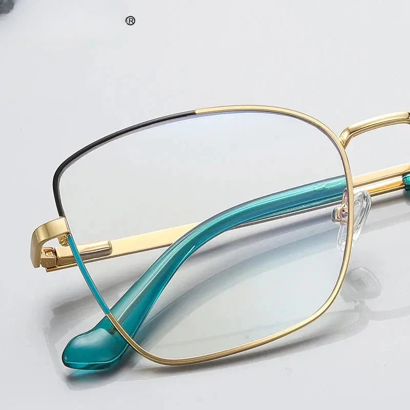 Women's Square Full Rim Alloy Reading Glasses 3062 — view 2 | Rx Spectacle