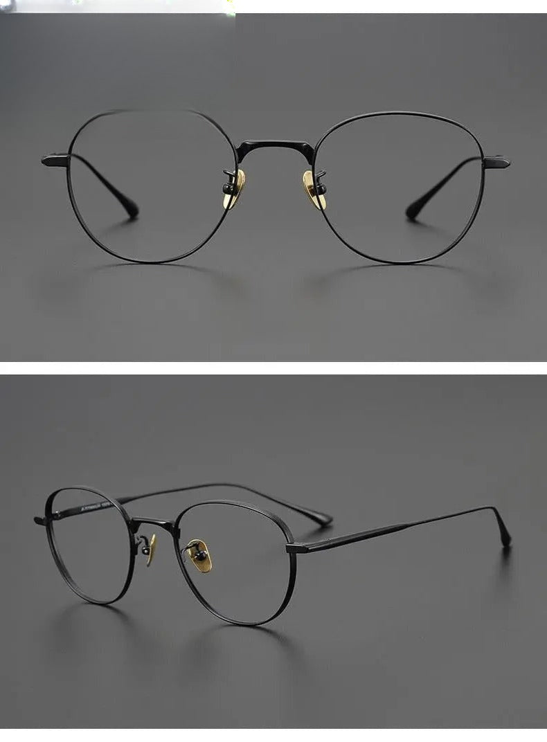 Unisex Round Full Rim Titanium Prescription Glasses Gxyj988 — view 13 | Rx Spectacle