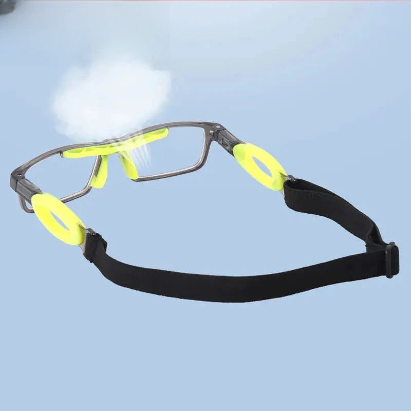 Unisex Square Full Rim Titanium Sports Glasses C050 — view 3 | Rx Spectacle