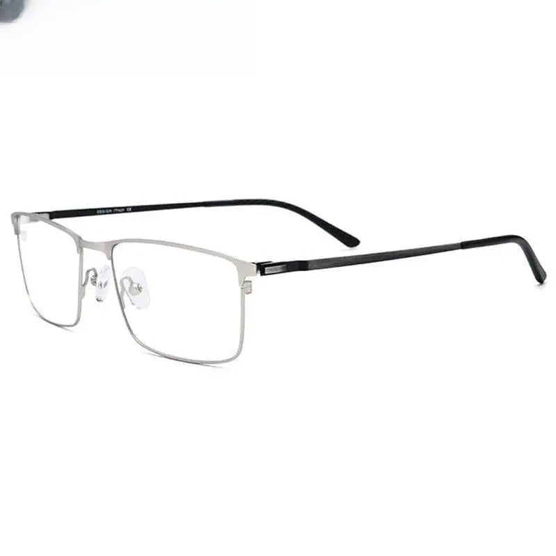 Men's Square Full Rim Titanium Prescription Glasses 9847 — view 5 | Rx Spectacle