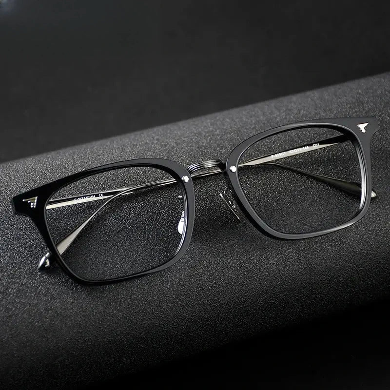 Women's Square Full Rim Titanium Prescription Glasses 369559 — view 1 | Rx Spectacle