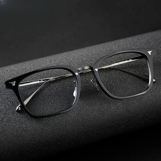Women's Square Full Rim Titanium Prescription Glasses 369559 — view 1 | Rx Spectacle