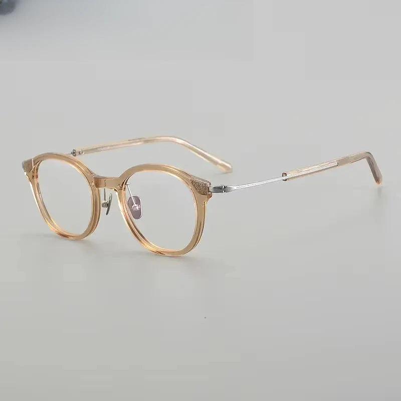 Unisex Round Full Rim Titanium Prescription Glasses 611013 — view 1 | Rx Spectacle