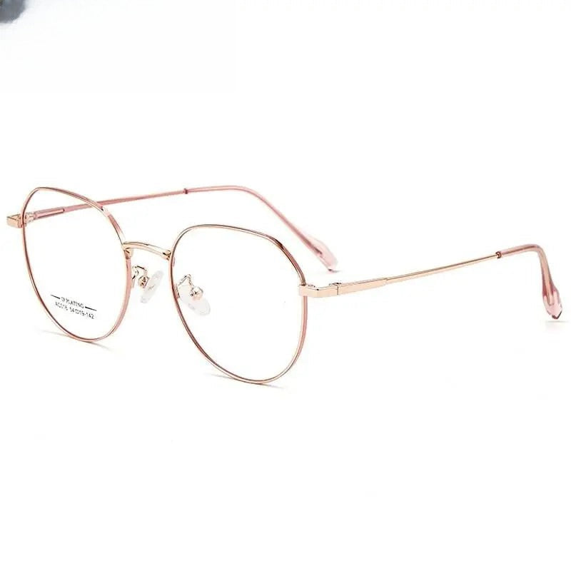 Unisex Round Full Rim Stainless Steel Prescription Glasses Ac016 — view 10 | Rx Spectacle